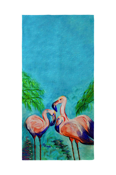 Betsy's Flamingo IV Beach Towel