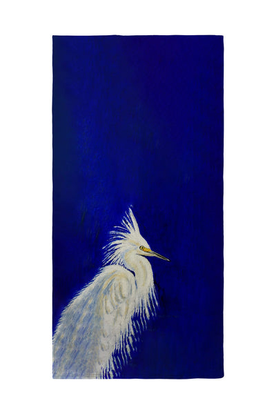 Egret Bad Hair Day Beach Towel