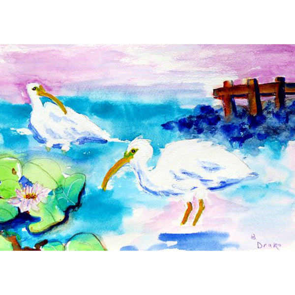 Betsy's White Ibis Beach Towel