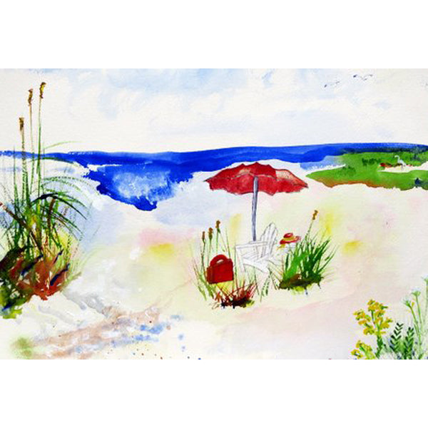 Red Beach Umbrella Beach Towel