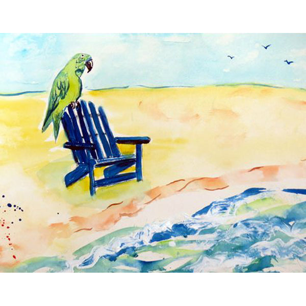Parrot and Chair Beach Towel