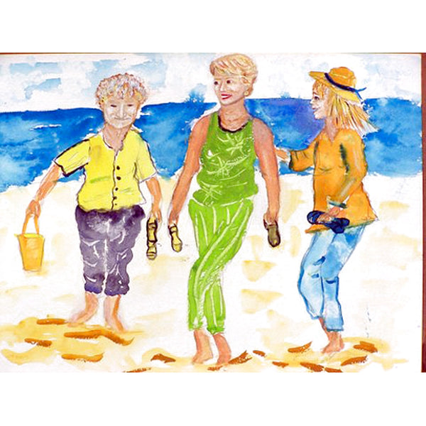 Grandma at the Beach Beach Towel
