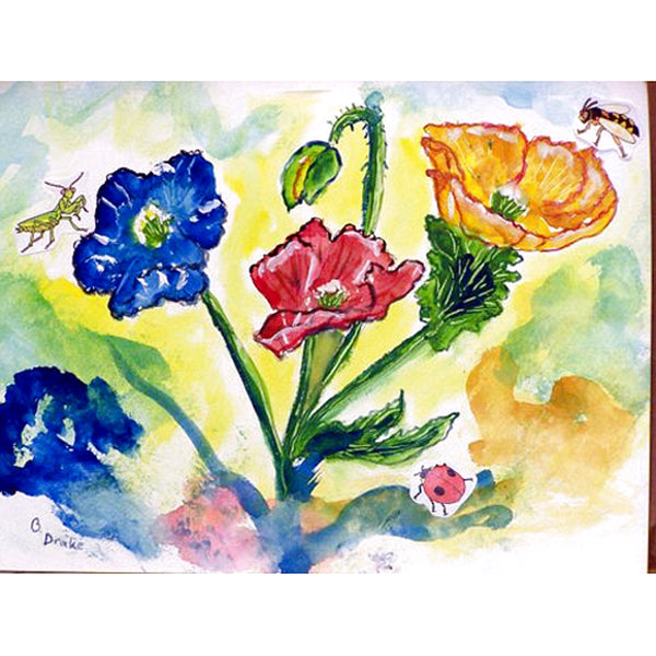 Bugs & Poppies Beach Towel