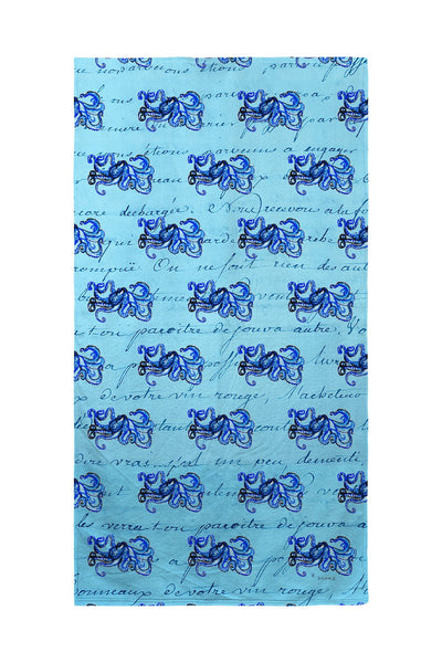 Tiled Octopus Script Beach Towel