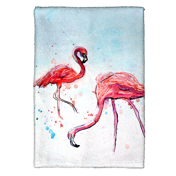 Betsy's Flamingos Beach Towel
