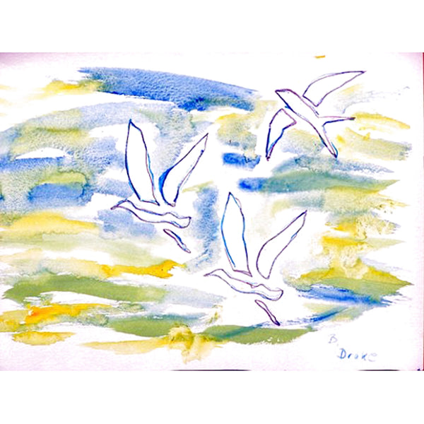 Three Gulls Beach Towel
