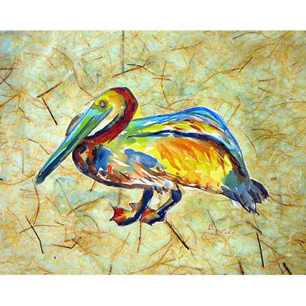 Gertrude Pelican on Rice Beach Towel