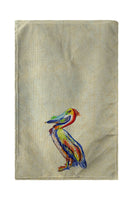 Sylvester Pelican on Beige Beach Towel