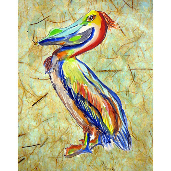 Sylvester Pelican on Rice Beach Towel