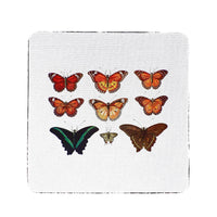 Orange Butterflies Antique Coaster Set of 4