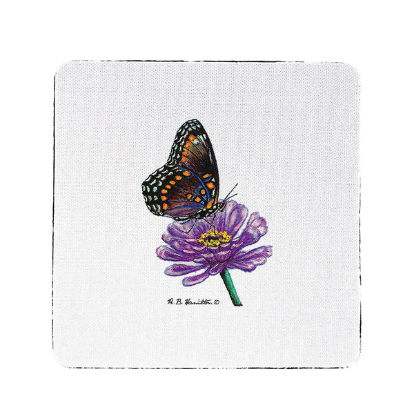 Red Spotted Purple Butterfly Coaster Set of 4
