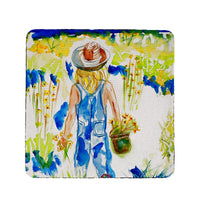 Garden Girl Coaster Set of 4