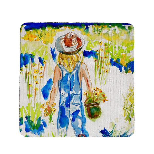 Garden Girl Coaster Set of 4