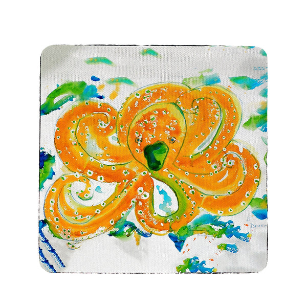 Orange Octopus Coaster Set of 4