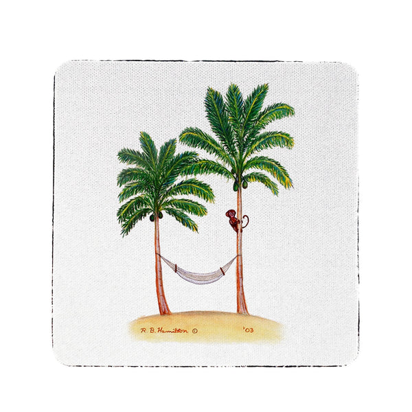 Palm Trees & Monkey Coaster Set of 4