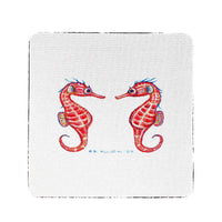 Seahorses Mirrored Coaster Set of 4