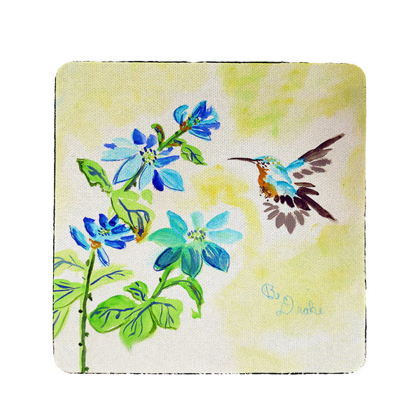 Aqua Hummingbird Coaster Set of 4