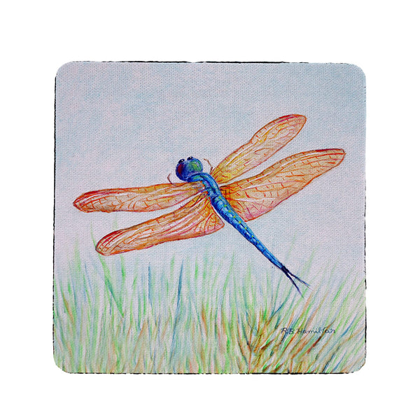 Amber & Blue Dragonfly Coaster Set of 4