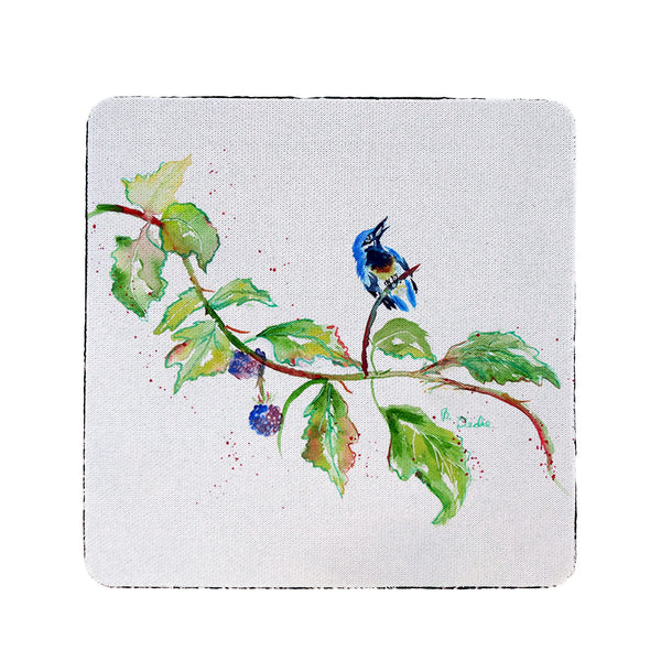 Birds and Blackberries Coaster Set of 4