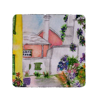 Yellow House Coaster Set of 4