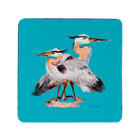 Mr & Mrs Blue Heron Coaster Set of 4
