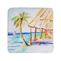 Palms & Hut Coaster Set of 4