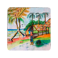 Palms & Woman Coaster Set of 4