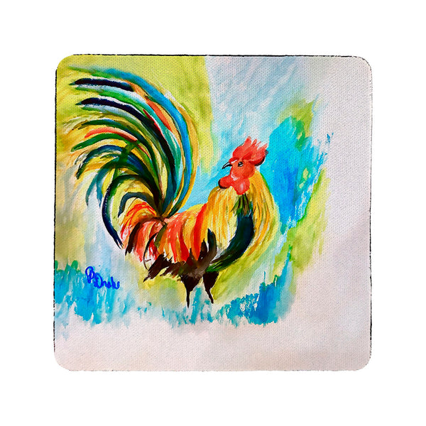 Colorful Rooster Coaster Set of 4