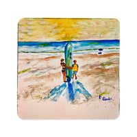 Two Surfers Coaster Set of 4