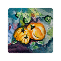 Three Pumpkins Coaster Set of 4