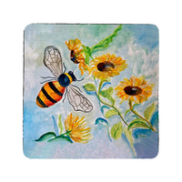 Bee and Leaves Coaster Set of 4