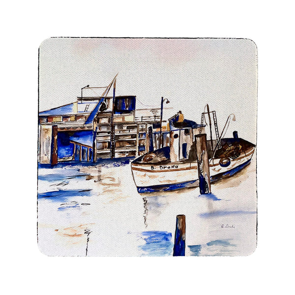 Fishing Boat II Coaster Set of 4