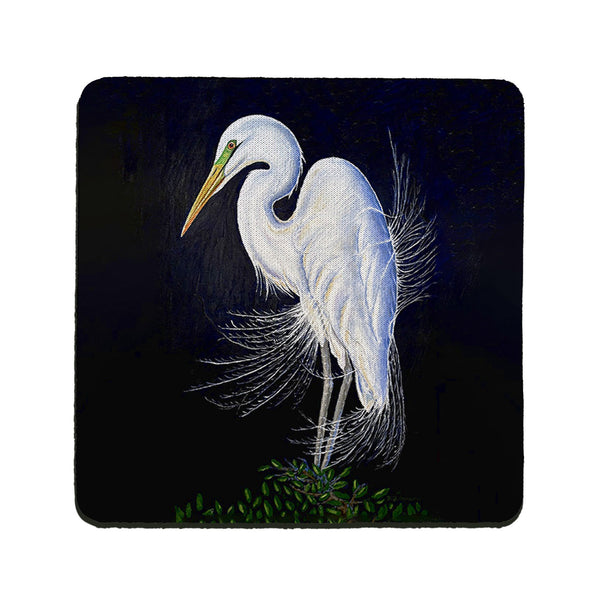 Breeding Egret Coaster Set of 4
