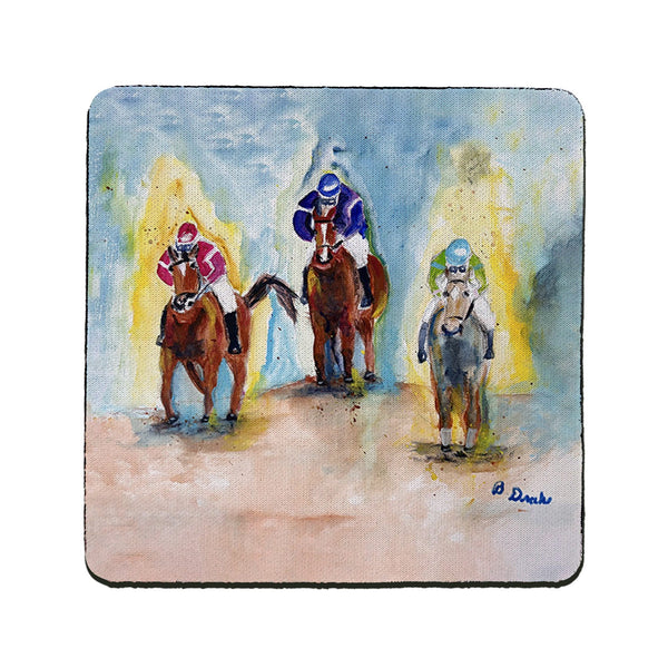 Three Racing Horses Coaster Set of 4
