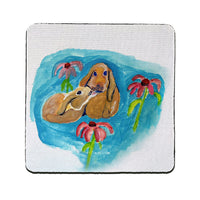 Two Rabbits Coaster Set of 4