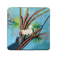 Roosting Egret Coaster Set of 4