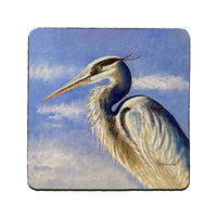 Blue Heron Portrait Coaster Set of 4