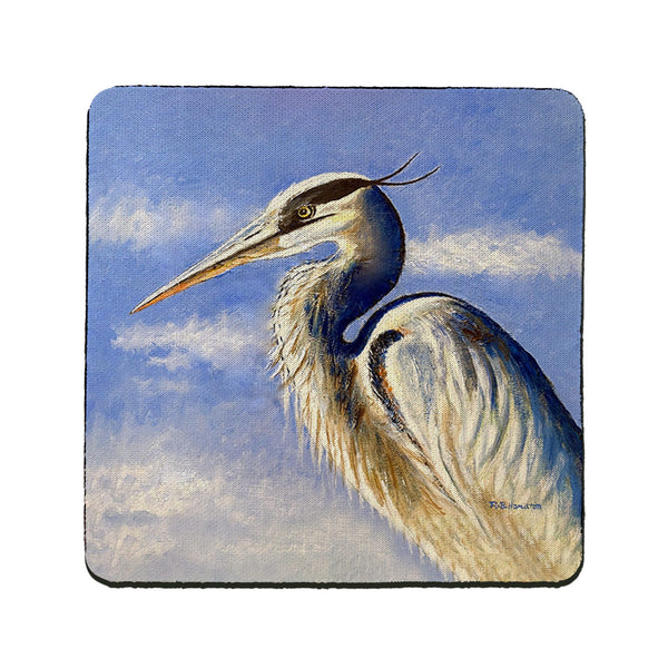 Blue Heron Portrait Coaster Set of 4