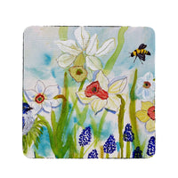 Bird & Daffodils Coaster Set of 4
