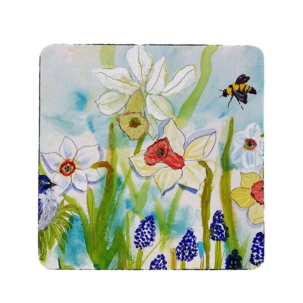 Bird & Daffodils Coaster Set of 4