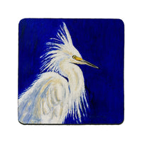 Egret Bad Hair Day Coaster Set of 4