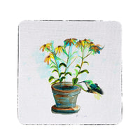 Pot of Daisies Coaster Set of 4