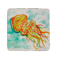 Orange Jellyfish Coaster Set of 4