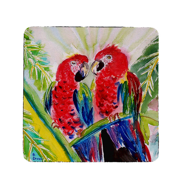Two Parrots Coaster Set of 4