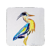 Vertical Blue Heron Coaster Set of 4