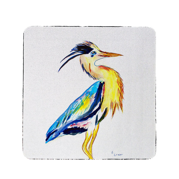Vertical Blue Heron Coaster Set of 4