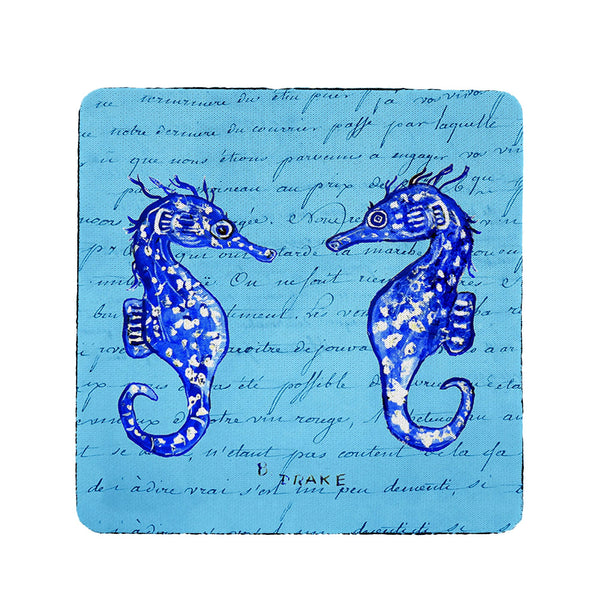 Blue Sea Horses Coaster Set of 4