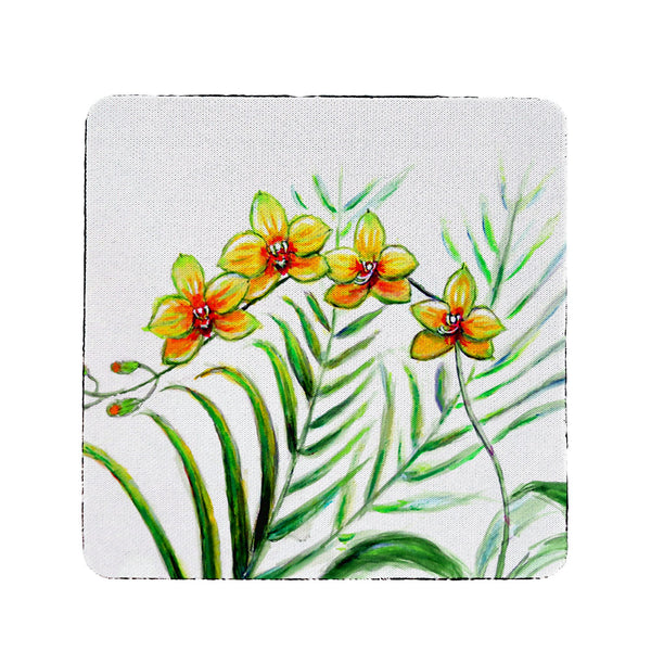Yellow Orchids Coaster Set of 4