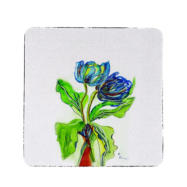 Blue Tulips Coaster Set of 4