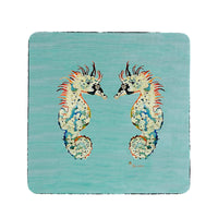 Betsy's Sea Horses - Teal Coaster Set of 4